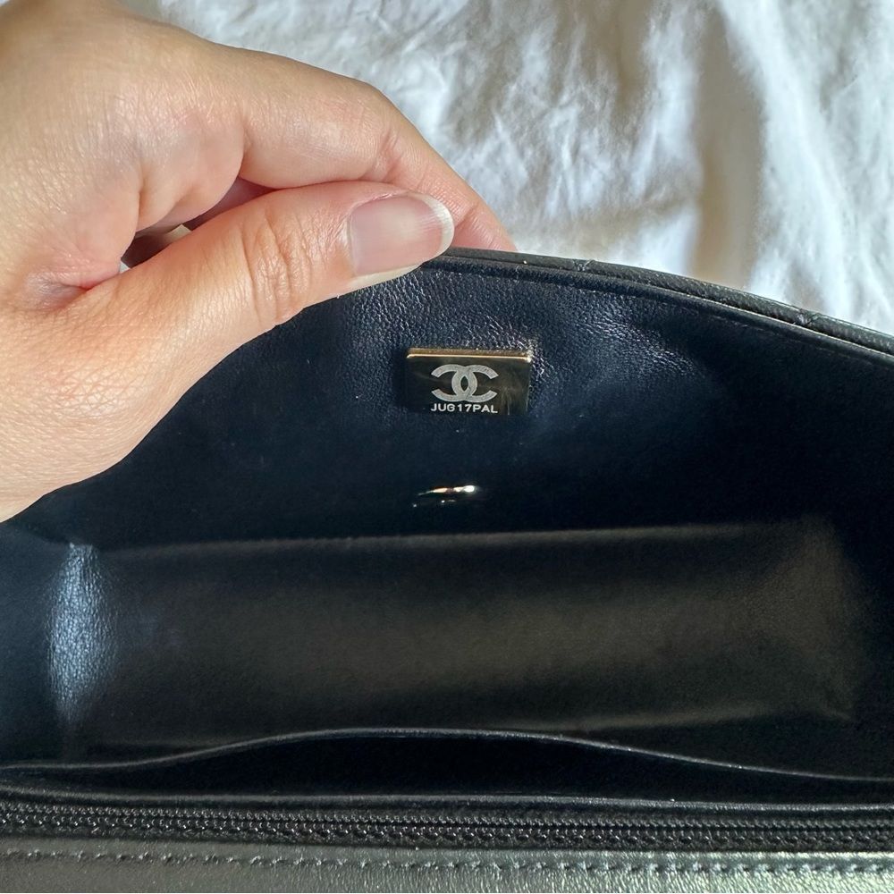 Chanel Black Lambskin Leather Mini Classic Rectangular Flap Light Gold Hardware - Picture 16 of 16